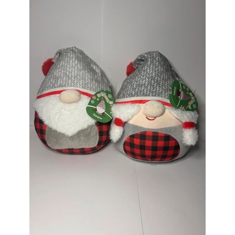Squishmallows 8” Deidra and Gasper Holiday Gnomes, BNWT (2022 Christmas)